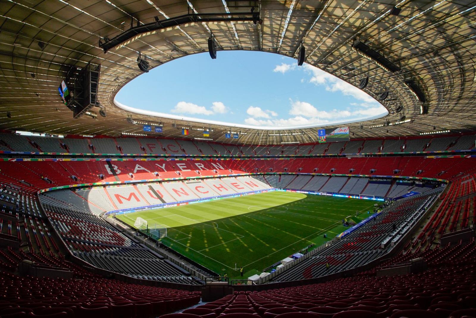 Imagini de senzație cu „Allianz Arena” din Munchen, surprinse de foto-reporterul Sport pe Surse la antrenamentul oficial susținut de Ucraina înaintea meciului cu România de la EURO 2024!