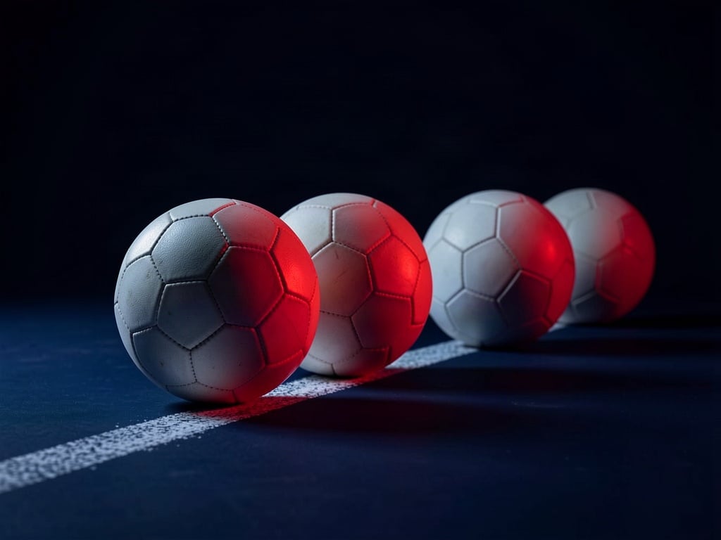 Fotbal editorial fără însemne, ilustrând revenirea FCSB în derby.