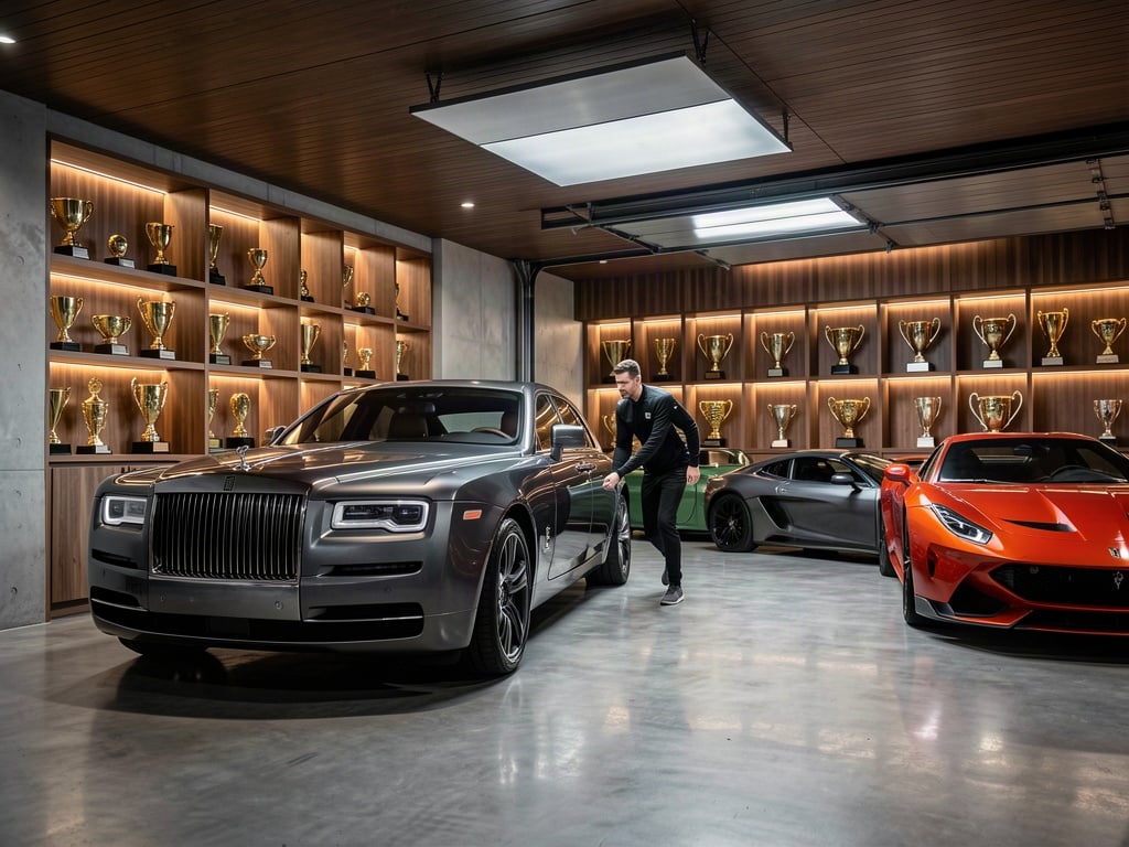 Luxury garage and trophies